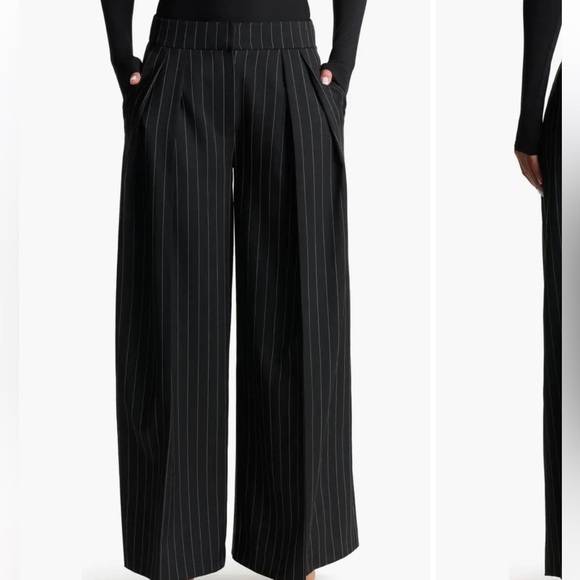 Nordstrom Rack Pants - EUC Nordstrom Rack Black Pinstripe Wide-Leg Pants with pockets , Size Small